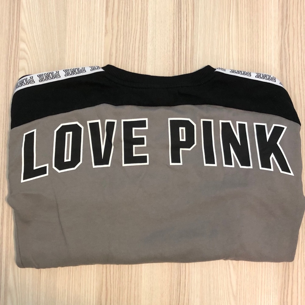 PINK V-Neck Varsity Pullover